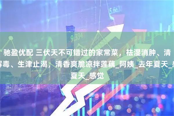 驰盈优配 三伏天不可错过的家常菜，祛湿消肿、清热解毒、生津止渴，清香爽脆凉拌莲藕_阿姨_去年夏天_感觉